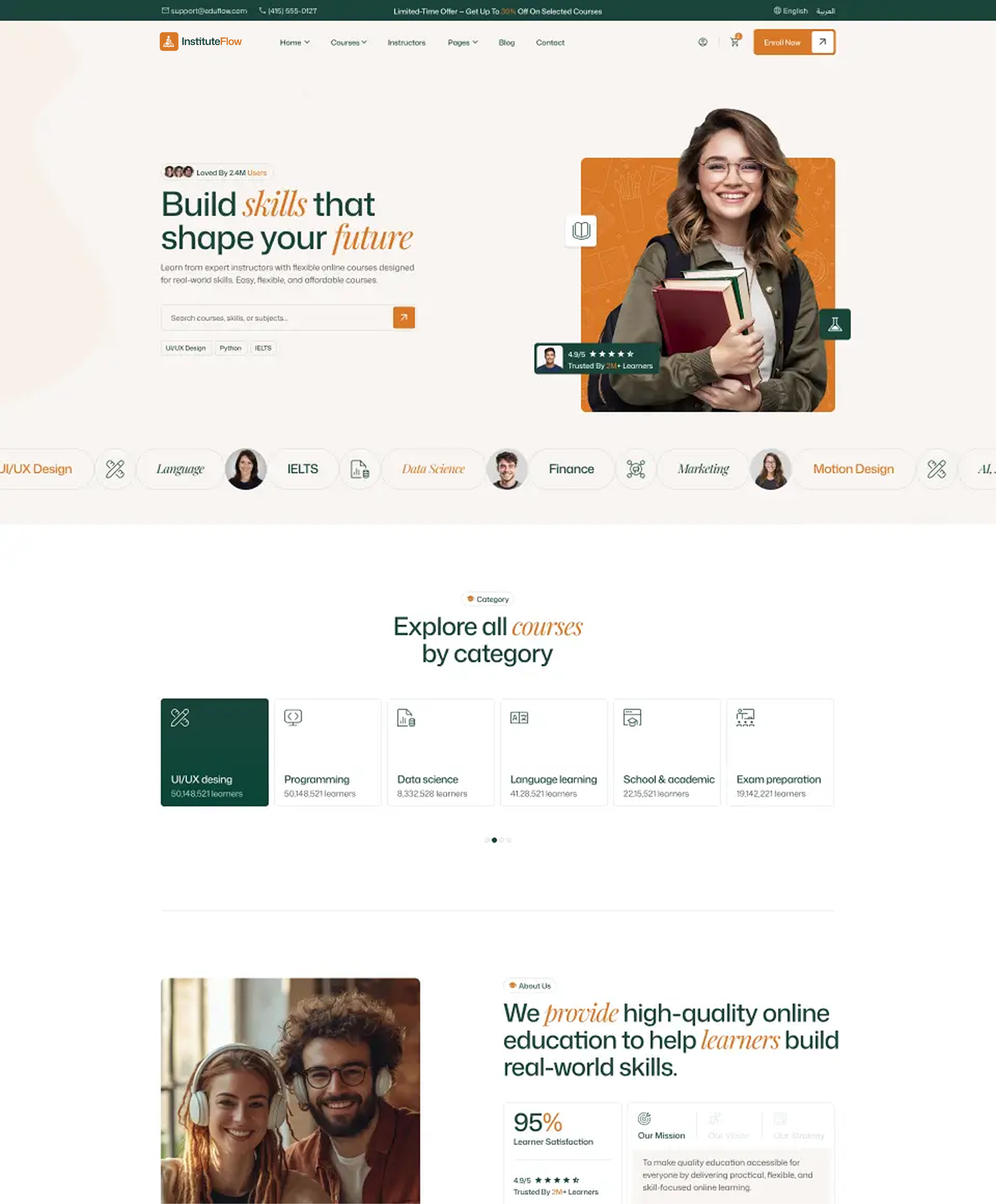 InstituteFlow - Education & Online Course NextJS Template